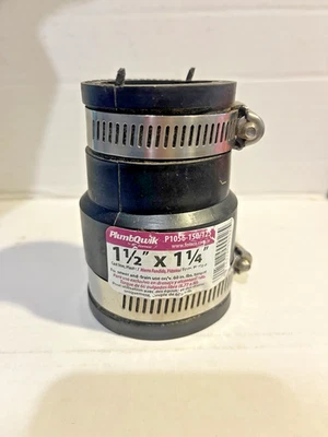 Fernco Plumbqwik 1-1/2" x 1-1/4" Flexible Rubber Coupling, P1056-150/125