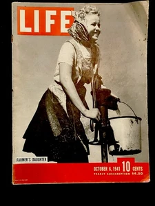 Life Magazine October 6, 1941 Featuring S. Dakota Photo Essay And WWII Articles - Picture 1 of 10
