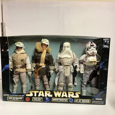 Kenner Star Wars Action Collection 1998 paquete de 4" Luke, Han, Snowtrooper, At-At Foto 1 de 4