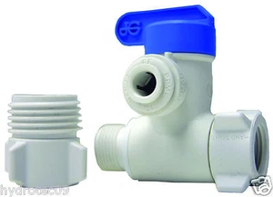 John Guest 1/4" Plastic(lead Free)Angle Stop adapter valve for RO or ice maker - Picture 1 of 3