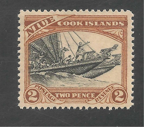 Niue #62 (A26) VF MNH - 1936 2p Polynesian Migratory Canoe Cover