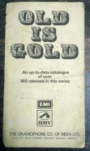 INDIA VINTAGE : HMV GRAMAPHONE RECORD CATALOGUE OLD IS GOLD - Picture 1 of 5