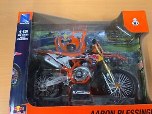 NewRay AARON PLESSINGER FACTORY KTM 1:12 Die-Cast Motocross MX Toy Model Bike
