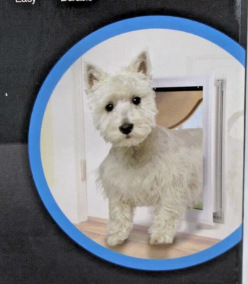 Puerta para perro de aluminio puro solapa única perro pequeño Foto 1 de 4