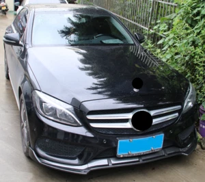 Front Bumper Spoiler Lip Valance Splitter Carbon Look For MB C-Class W205 15-18 - Bild 1 von 4