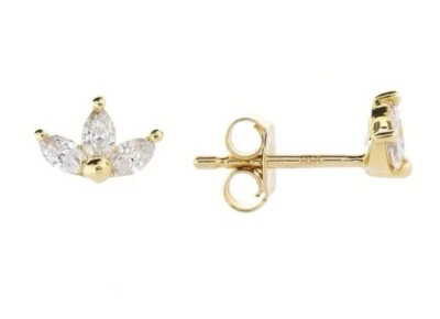 Pendientes con racimo de diamantes naturales de 0,33 quilates Foto 1 de 2