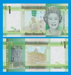 Jersey 1 Pound P 32b 2018 UNC ( P 32 b ) Queen Elizabeth II, Sign Richard Bell. - Picture 1 of 1