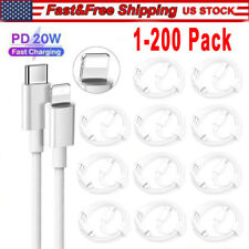 Lot Fast Charger USB C Charging Cable For iPhone 14 13 12 11 Pro Max XR 8 iPad