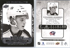 14-15 UPPER DECK UD ROOKIE PORTRAITS ALEXANDER WENNBERG P-50