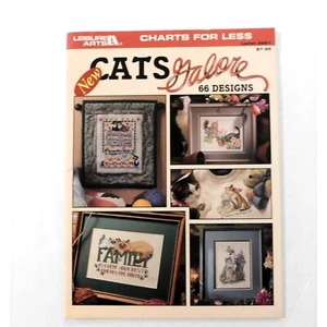 Leisure Arts Cats Galore 66 Designs 1996 Charts for Less Leaflet 2821 - Picture 1 of 3