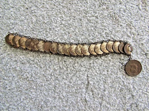 Handmade Mexican Coin Bracelet - Picture 1 of 3