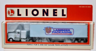 LIONEL 6-12932 LAIMBEER PACKAGING TRACTOR AND TRAILER O Gauge 1:48 Scale NIB - Image 1 of 4
