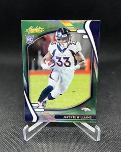 2021 Panini Absolute Rookies Javonte Williams RC Spectrum Green #'ed 02/25🔥 - Picture 1 of 2