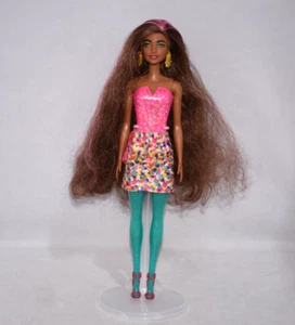 Barbie Colour Reveal Party Confetti African Doll Long Hair 2020 Mattel K13 - Picture 1 of 9
