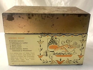Vintage Metal Recipe Box - J CheN & Co - Picture 1 of 20