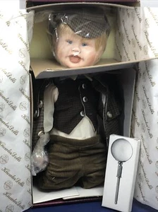 12” Kneeling Ashton Drake Porcelain Doll Little Sherlock Holmes Baby Boy NRFB - Picture 1 of 12