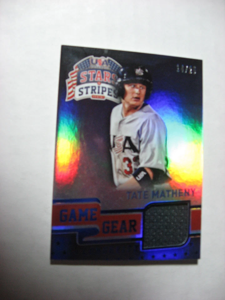 2015 STARS & STRIPES Tate Matheny GAME GEAR rare #d 14/25 BOSTON RED SOX - Image 1 of 1