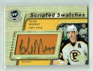 05-06 UD Upper Deck The Cup Scripted Swatches  Glen Murray  25/25  Patch  Auto