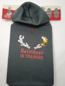 Hund Haustier Weihnachten Hoodie Pailletten Akzente XS oder S Neu - Bild 1 von 5
