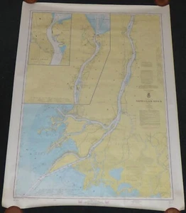 DETROIT MICHIGAN SAINT CLAIR RIVER #43 1971 VINTAGE ORIGINAL CHART MAP CANADA - Picture 1 of 6