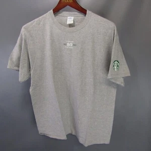 Starbucks 50th Anniversary T-Shirt Crew Neck Short Sleeve XL 1971 Logo - Imagen 1 de 7