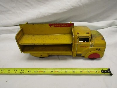 SERVIÇO DE ENTREGA VINTAGE MARX TRUCK COCA COLA REFRIGERANTE CARGA LATERAL RESTAURAÇÃO DE METAL - Imagem 1 de 4