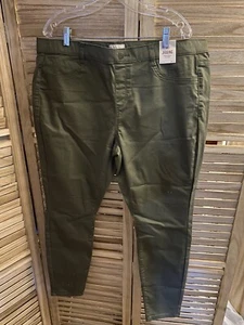 Pantalones de mujer So Size 1X súper elásticos verdes 30,5 entrepierna - Imagen 1 de 3