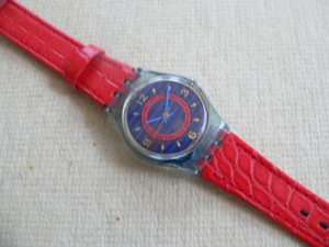 Damen Swatch Uhr Gin Rosa LN115 von 1992 - Bild 1 von 11