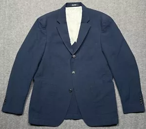 Todd Snyder Blazer Mens 40 R Blue Seersucker 3 Button Sport Coat Suit Jacket - Picture 1 of 16