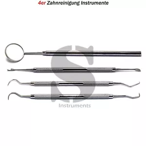4 Stück Dental Set Zahnarzt Werkzeug Zahnarztbesteck Zahnsonde Zahnpflege sonde - Bild 1 von 5