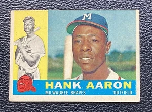 1960 Hank Aaron Topps  #300 Braves - Picture 1 of 2