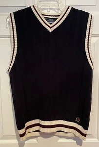 Tommy Hilfiger Pullover V-neck Sweater Vest Men’s Size L Blue - Picture 1 of 4