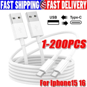 For i Phone15 16 ProMax Plus USB-A Cable Fast Charger Type C Charging Data lot - Picture 1 of 11