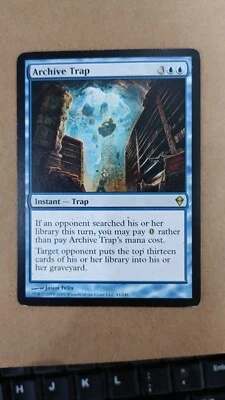 ARCHIVE TRAP Zendikar MTG Blue Instant  Trap RARE - Image 1 of 2