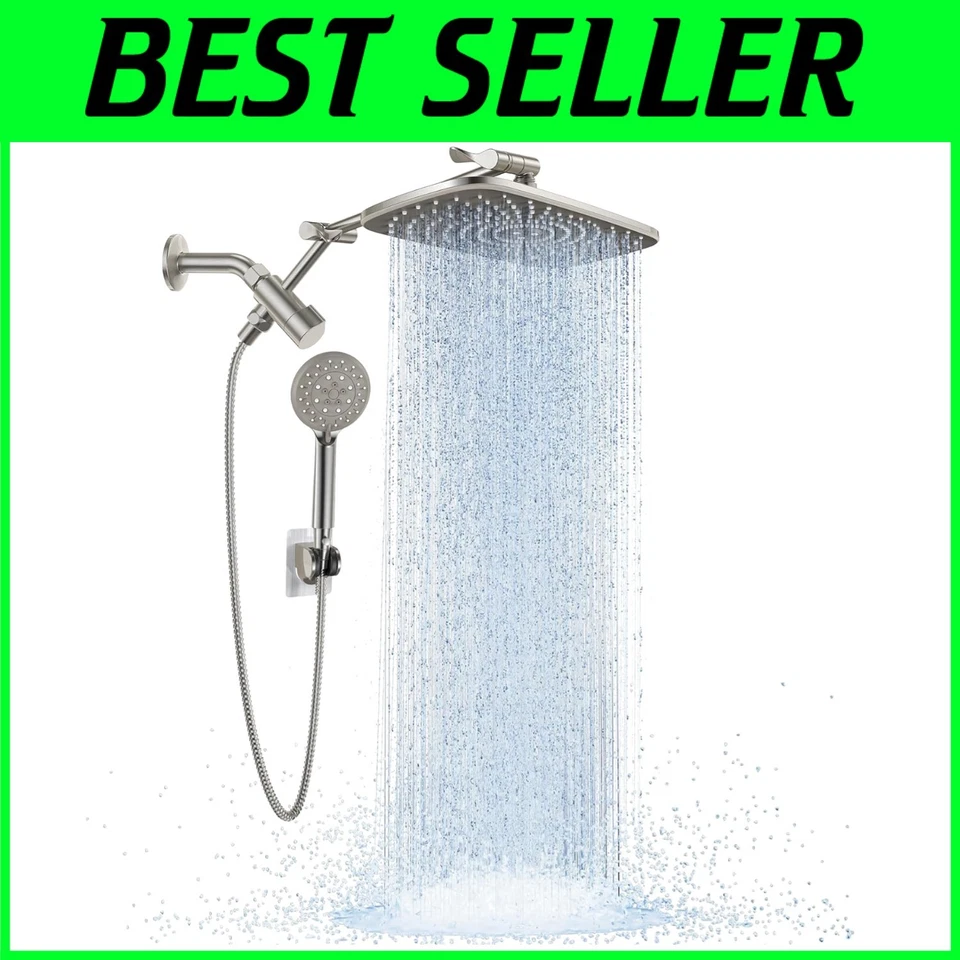 High Pressure Brushed Nickel Shower Set - Image 1 of 4