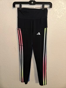 2 Pairs Of Adidas Running Jogging Leggings Youth Girls Size M Medium Adidas - Picture 1 of 6