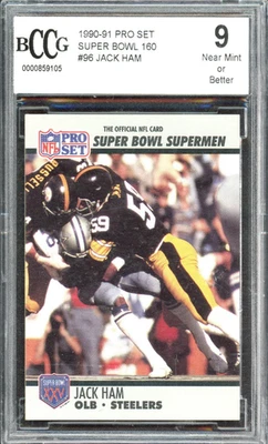 1990 Pro Set Super Bowl XXV Silver Anniversary - Jack Ham #96 BCCG 9 - Image 1 of 2