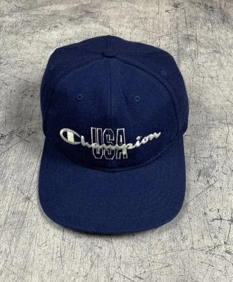 Gorra de lana vintage Champion USA para hombre con logotipo grande rara de los 90 ropa de calle sombrero  Foto 1 de 4
