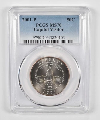 MS70 2001-P Capitol Visitor Commemorative Half Dollar PCGS Blue Label *3299 - Image 1 of 4