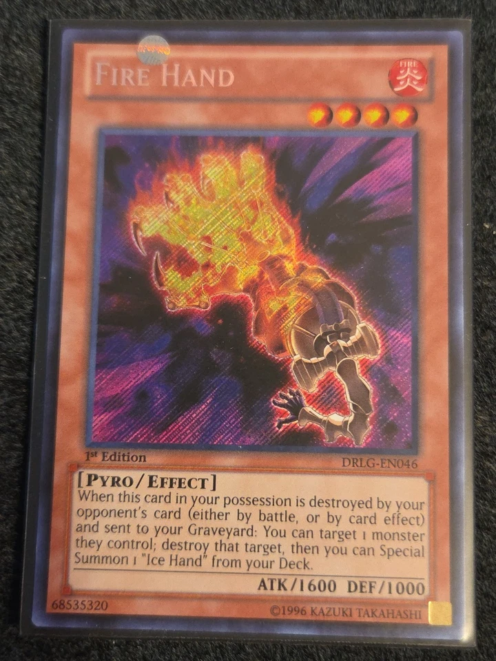 Fire Hand - DRLG-EN046 Secret Rare - 1st Edition LP YuGiOh!  Dragons of Legend - Image 1 of 1
