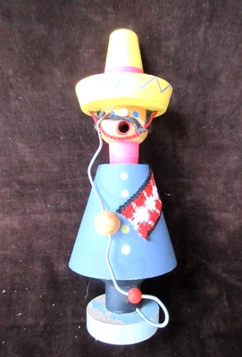 Räuchermännchen -Mexikaner- expertic - Erzgebirge-  H:ca. 18 cm - ALT - geraucht - Bild 1 von 4