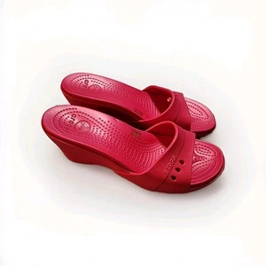 Crocs Damen-Keilsandalen rosa Größe W 9 neu - Bild 1 von 3