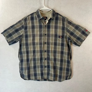 Dickies Shirt Mens Large Multicolor Plaid Button Up Short Sleeve Casual Workwear - Picture 1 of 16