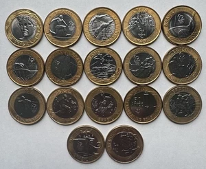 17PC BRAZIL REAL COINS 2011-2016 ALL UNC BI-METALLIC MANY OLYMPICS & PARALYMPICS - Picture 1 of 2