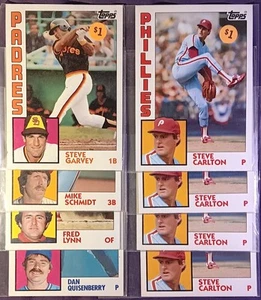 1984 Topps Super Baseball Karten 5" x 7" Jumbo Baseball Karten (Menge 8) - Bild 1 von 2
