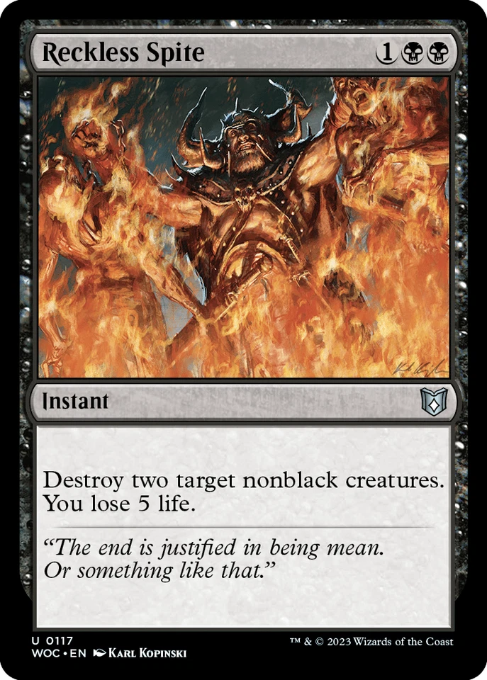 MTG Reckless Spite English WOC - Image 1 of 1
