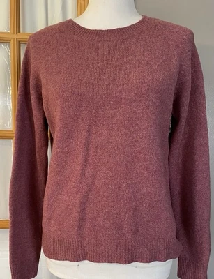 Suéter Pullover de Lana de Cordero Años 80 NY & Co Para Mujer’s M Malva Preppy Clásico Hong Kong Foto 1 de 4