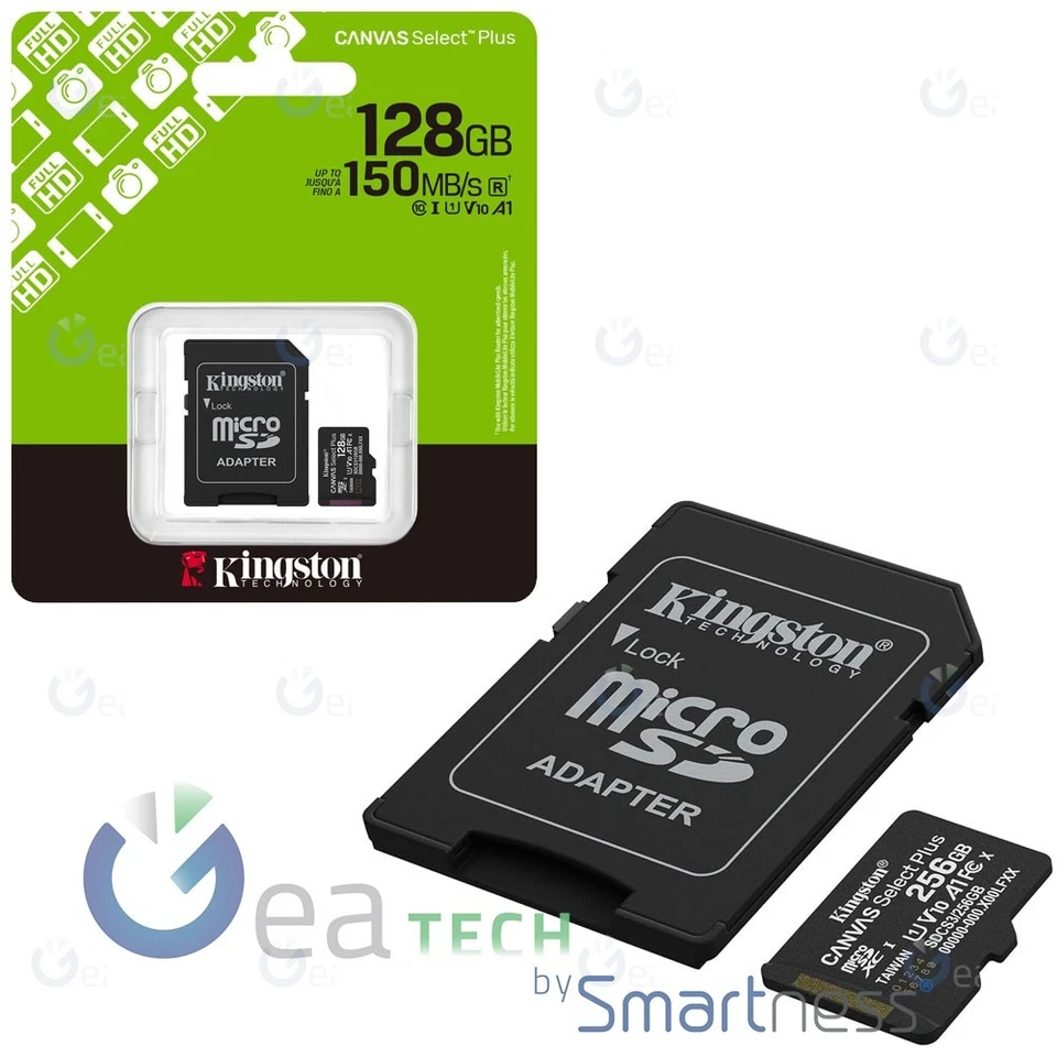 14275924 Kingston Micro SD 256GB Cl10 Canvas S.Plus SDCS3/256GB Ad.SD