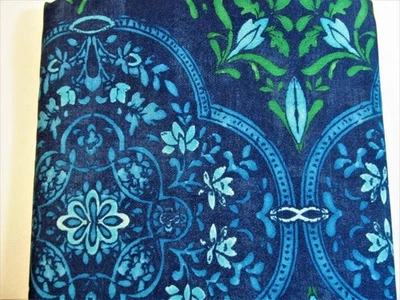 Cortina de ducha tradicional para baño de jardín azul medallón floral nuevo en paquete venta al por menor $70 Foto 1 de 4