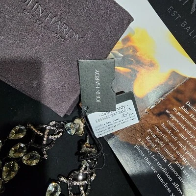 RARO Lámpara de araña John Hardy Batu plata diamante (0,40 quilates) con rutenio negro... Foto 1 de 4